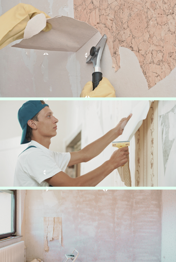 wallpaper fixing work